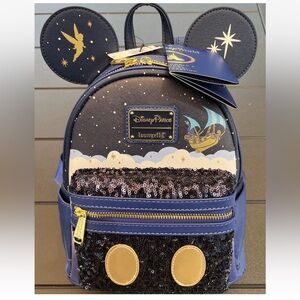 Mickey Mouse Main Attraction Loungefly Mini Backpack Peter Pan Flight MMMA New
